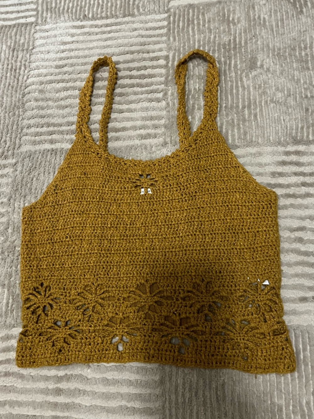 American Eagle Mustard Yellow Knit Tank Top